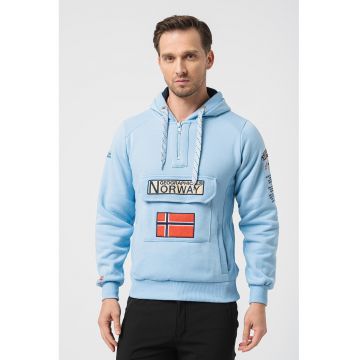 Hanorac cu snur si logo brodat Gymclass