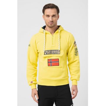 Hanorac cu snur si logo brodat Gymclass