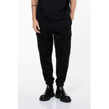 Pantaloni cargo din amestec de bumbac cu snur Pantaloni cargo din amestec de bumbac cu snur