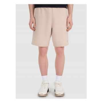 Pantaloni de trening  bej - material sintetic - croiala regulata -