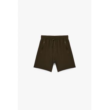 Pantaloni scurti cu talie elastica cu snur
