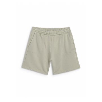 Pantaloni scurti de trening unisex  kaki - bumbac