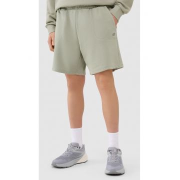 Pantaloni scurti de trening unisex  kaki - bumbac