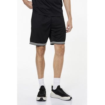 Pantaloni scurti relaxed fit cu terminatei cu dungi
