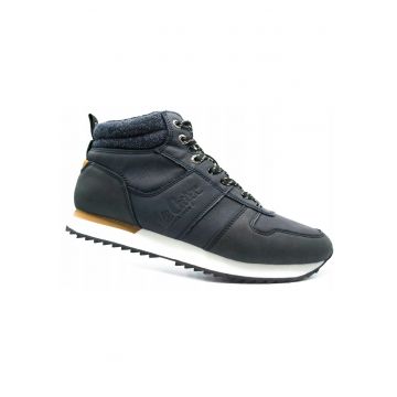 Pantofi sport barbatesti -  Marimea 42 (Brant:26.5cm) - inalte - piele ecologica - Talpa din cauciuc antiderapant TR - sireturi - Albastru marin