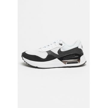 Pantofi sport cu detalii de piele intoarsa Air Max SYSTM - Alb - Gri cenusiu - Bleumarin - 10