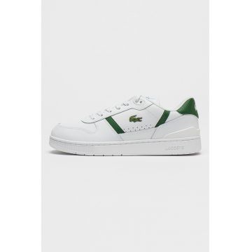 Pantofi sport de piele cu logo - Alb - Verde padure - 45 Pantofi sport de piele cu logo - Alb - Verde padure - 45