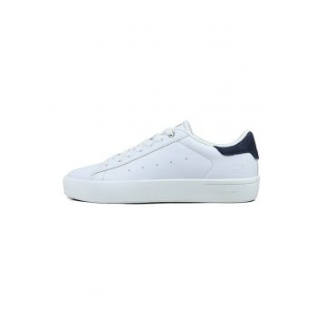 Pantofi sport de piele ecologica cu garnituri de piele intoarsa Pantofi sport de piele ecologica cu garnituri de piele intoarsa