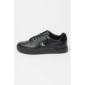 Pantofi sport din piele cu insertii din piele intoarsa Pantofi sport din piele cu insertii din piele intoarsa