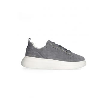 Pantoif sport wedge de piele intoarsa