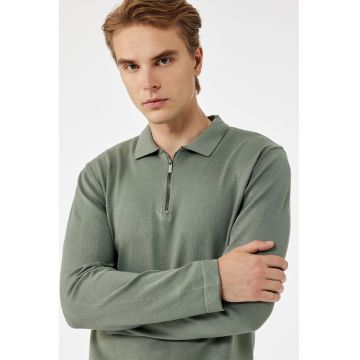Pulover polo uni cu fermoar