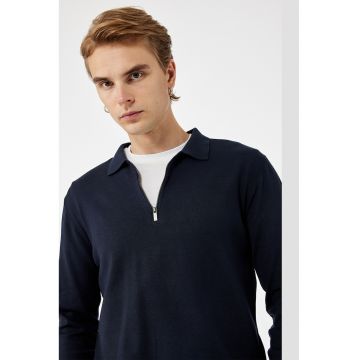 Pulover polo uni cu fermoar
