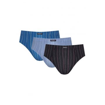 Set 3 perechi chiloti barbati CLASSIC -  Bumbac - Multicolor