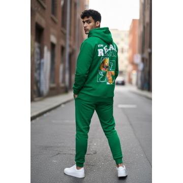 Trening barbati slim fit verde  Pantaloni + Hanorac  13360