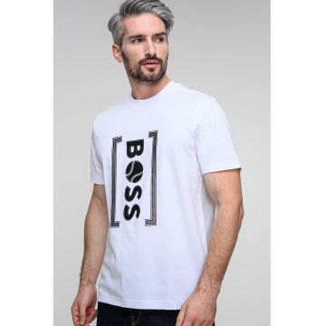 Tricou cu decolteu la baza gatului si logo Tricou cu decolteu la baza gatului si logo