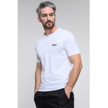 Tricou cu logo contrastante si logo