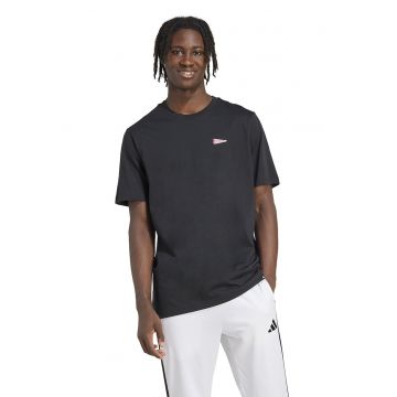 Tricou de bumbac cu logo brodat