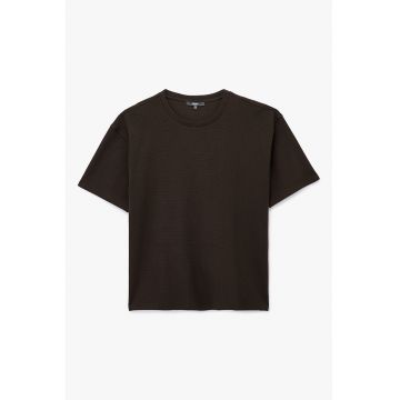 Tricou din bumbac cu model uni