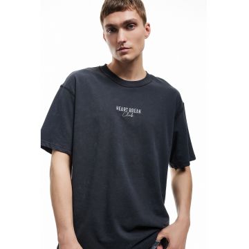 Tricou lejer din bumbac cu design text