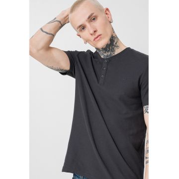 Tricou regular fit cu decolteu in V Austin