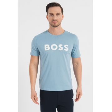 Tricou regular fit cu imprimeu logo cauciucat Thinking