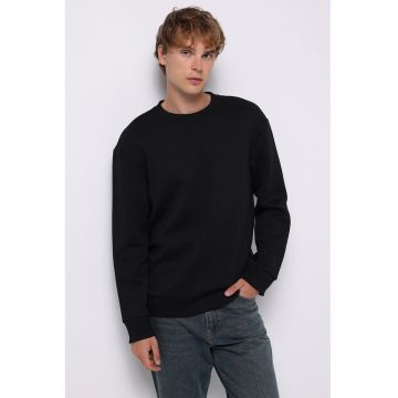 Bluza de trening cu decolteu la baza gatului texturata Bluza de trening cu decolteu la baza gatului texturata