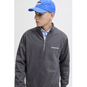 Bluza de trening relaxed fit cu fermoar scurt