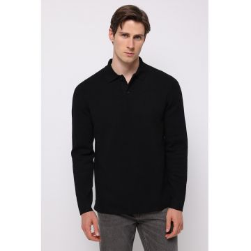 Bluza polo cu model uni Bluza polo cu model uni