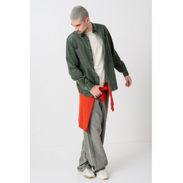 Camasa de bumbac cu maneci cazute Camasa de bumbac cu maneci cazute