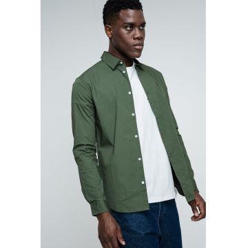 Camasa slim fit din amestec de bumbac organic Camasa slim fit din amestec de bumbac organic