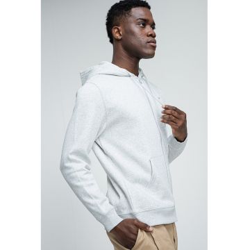 Hanorac regular fit cu fermoar si logo Hanorac regular fit cu fermoar si logo