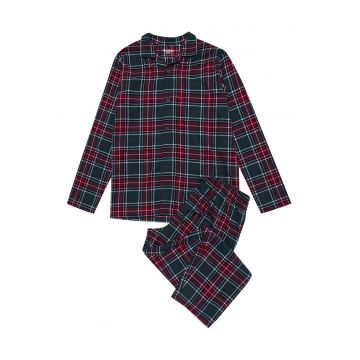 Pijamale barbati -  Bumbac - Rosu - model carouri Pijamale barbati -  Bumbac - Rosu - model carouri