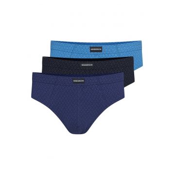 Set 3 perechi chiloti barbati -  Bumbac - Negru/Albastru Set 3 perechi chiloti barbati -  Bumbac - Negru/Albastru