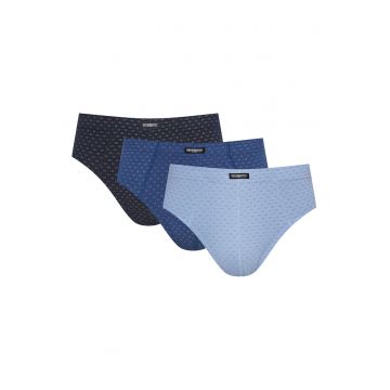 Slipi barbati  Classic set de 3 albastru deschis - albastru - negru XXL Slipi barbati  Classic set de 3 albastru deschis - albastru - negru XXL