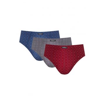 Slipi barbati  Classic set de 3 rosu - gri - albastru XXL Slipi barbati  Classic set de 3 rosu - gri - albastru XXL