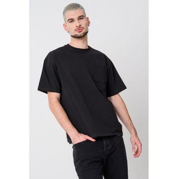 Tricou de bumbac cu decolteu la baza gatului Tricou de bumbac cu decolteu la baza gatului