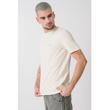 Tricou din bumbac organic cu decolteu la baza gatului Tricou din bumbac organic cu decolteu la baza gatului