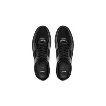 Pantofi sport barbati  304260384 - Piele naturala - Negru - Negru