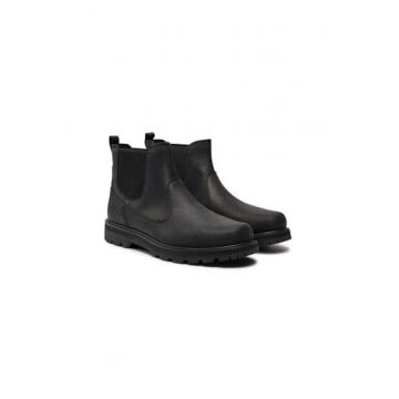 Botine cu glezna joasa pentru barbati  TB0A6A4WW021 - Piele naturala - Negru - Negru