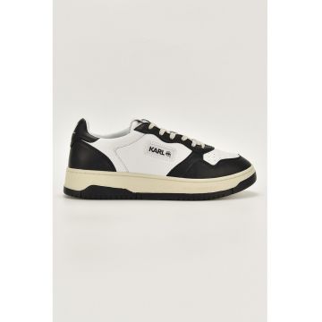 Pantofi sport de piele cu aplicatie logo Krew Pantofi sport de piele cu aplicatie logo Krew