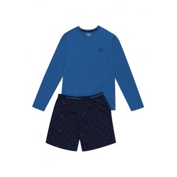 Pijamale barbati Jog -  Bumbac - Albastru Pijamale barbati Jog -  Bumbac - Albastru