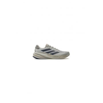 Pantofi de alergare din material textil - cu talpa wedge si logo