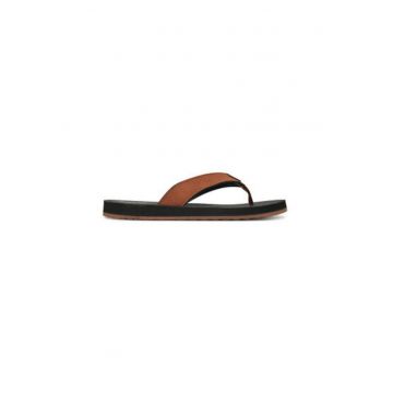 Papuci flip-flop barbati  205097 - Piele ecologica - Maro Papuci flip-flop barbati  205097 - Piele ecologica - Maro