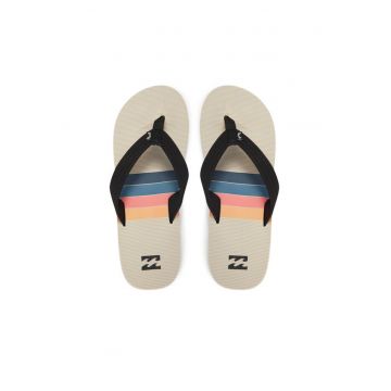 Papuci flip-flop barbati  EBYL100019 - Textil - Bej/Negru - Negru/Bej