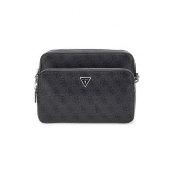 Rucsac crossbody de piele ecologica cu monograma Milano Rucsac crossbody de piele ecologica cu monograma Milano