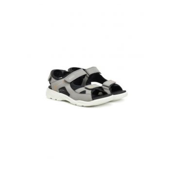 Sandale barbati  70060350585 - Piele ecologica - Gri Sandale barbati  70060350585 - Piele ecologica - Gri