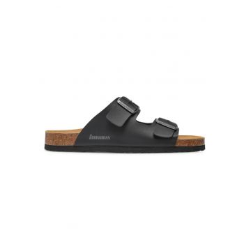 Slapi barbati Dr Brinkmann - 600275 - Piele ecologica - Negru