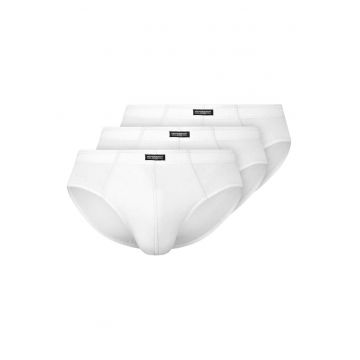 Chiloti tip slipi barbati  Classic set de 3 perechi Alb Chiloti tip slipi barbati  Classic set de 3 perechi Alb