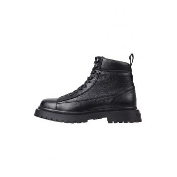 Ghete de piele cu varf rotunjit Ghete de piele cu varf rotunjit