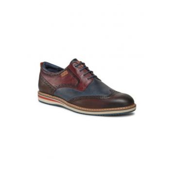 Pantofi barbatesti -  piele naturala - maro/bleumarin - Pantofi barbatesti -  piele naturala - maro/bleumarin -